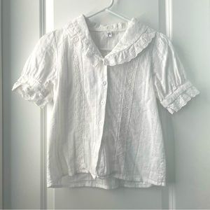 White embroidered blouse